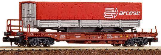 Flat car with trailer "ARCESE"<br /><a href='images/pictures/Roco/25469.jpg' target='_blank'>Full size image</a>